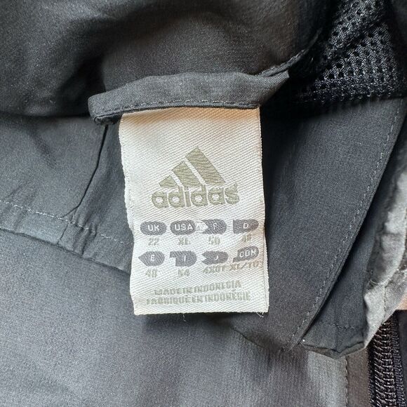ADIDAS Women’s Windbreaker Jacket Full Zip Black Size XL Active Wear - Picture 4 of 8